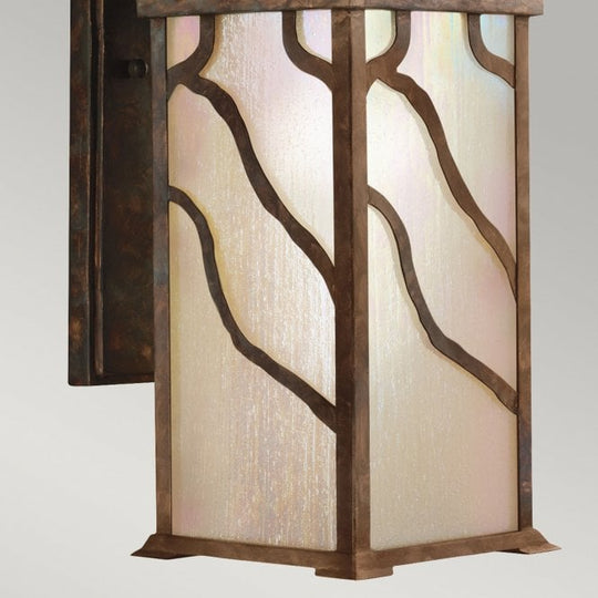 Morris 1 Light Large Lantern IP44 Distressed Copper