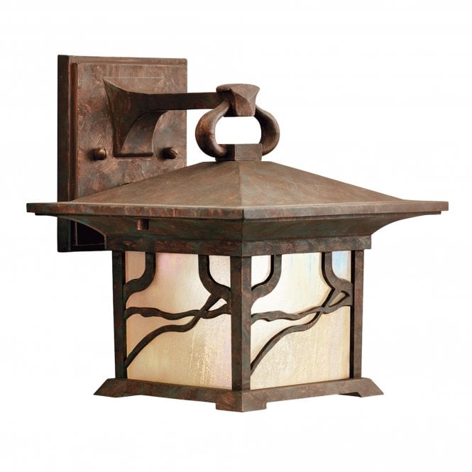 Morris 1 Light Medium Lantern IP44 Distressed Copper