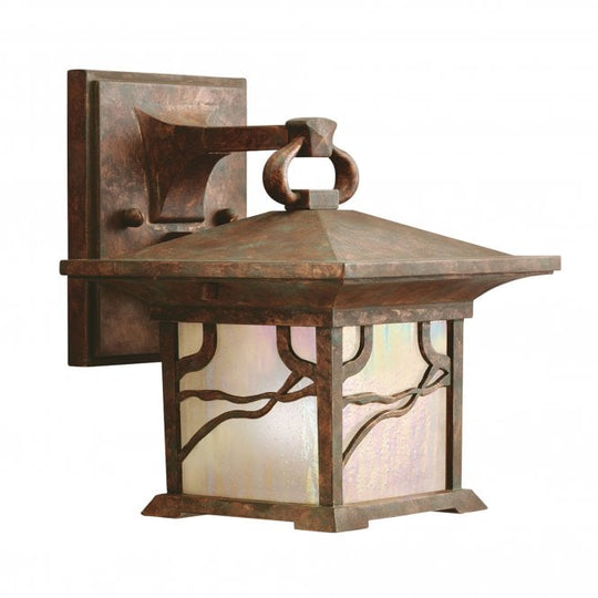 Morris 1 Light Small Lantern IP44 Distressed Copper