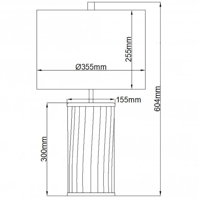 Reno Table Lamp Green / Aged Brass Cream Faux Silk Shade