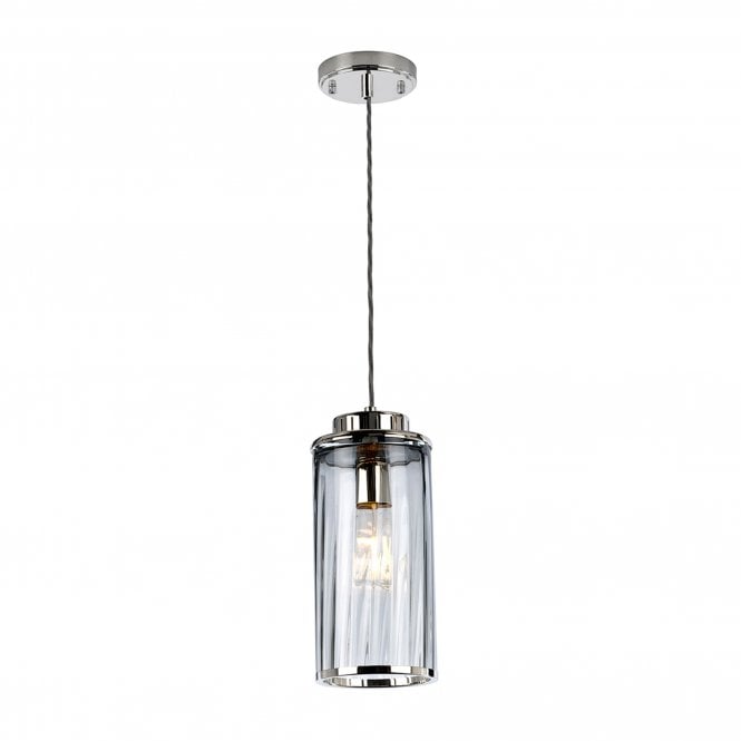 Reno Single Pendant Polished Nickel / Smoked Tint Glass