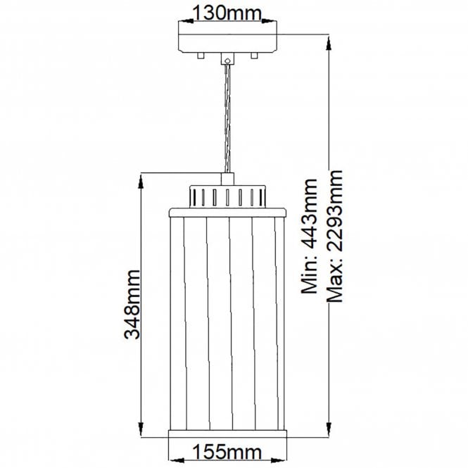 Reno Single Pendant Polished Nickel / Smoked Tint Glass