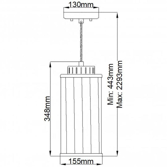 Reno Single Pendant Polished Nickel / Smoked Tint Glass