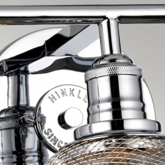 Rigby 3 Light Wall Light IP44 Polished Chrome With Clear Seeded Glass