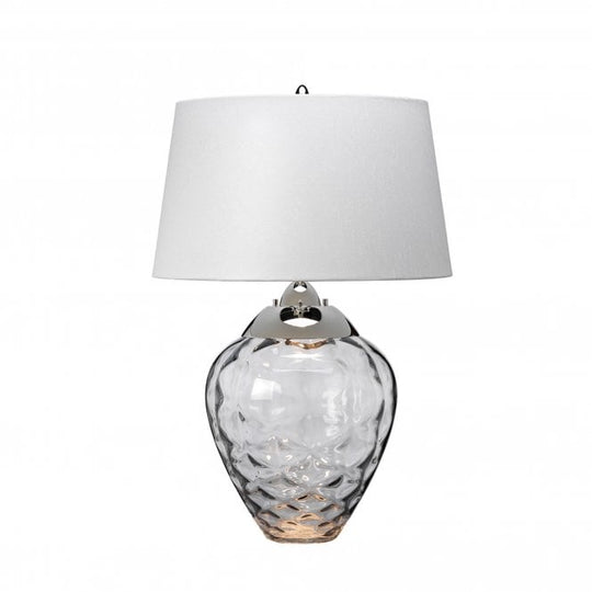 Samara Table Lamp Smoke With Hepplewhite (light grey) Shade