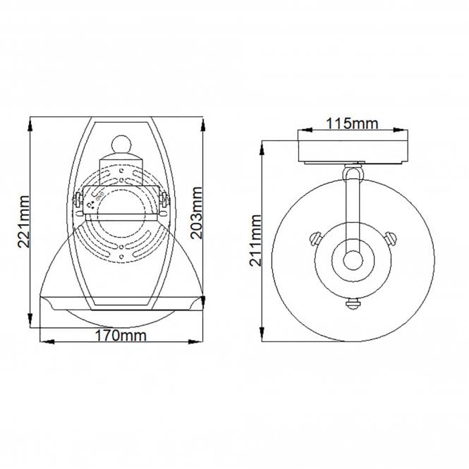 Scholar Single Bathroom Wall Light IP44 Polished Chrome