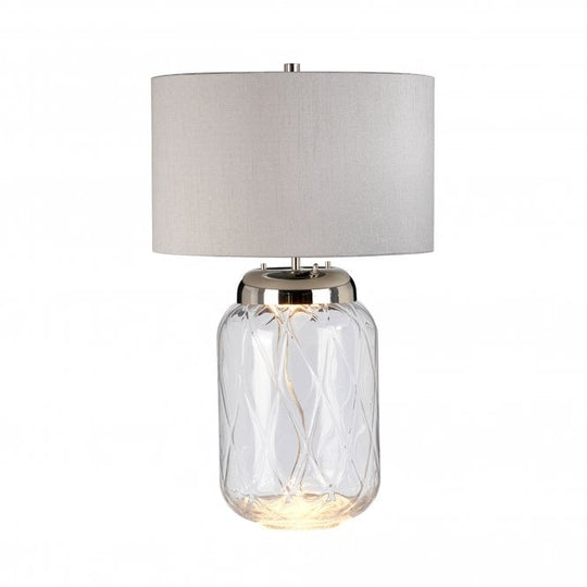 Sola 2 Light Table Lamp Polished Nickel with Titanium (silver) Shade