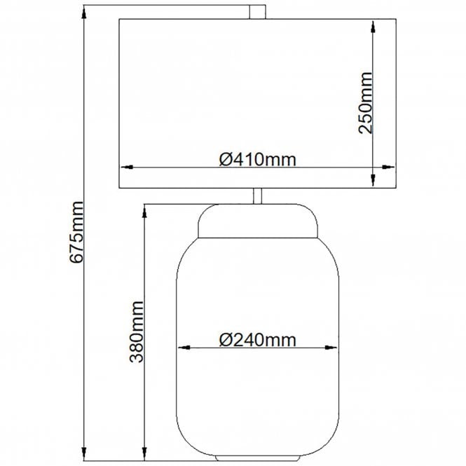 Sola 2 Light Table Lamp Polished Nickel with Titanium (silver) Shade