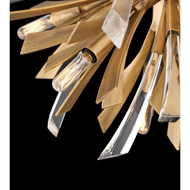 Vida 6 Chandelier Crystal Pendant Light Burnished Gold