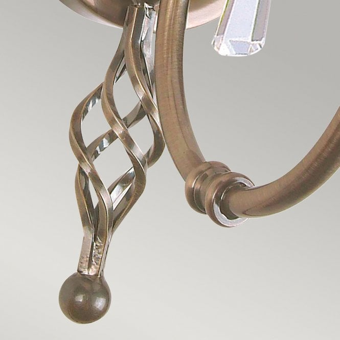 Aegean candle Wall Light in  Aged Brass finish