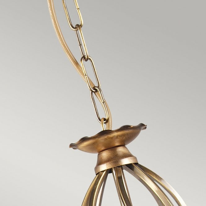 Aegean 3 Light Chandelier in an Aged Brass finish