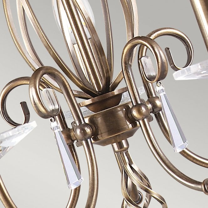 Aegean 5 Light Chandelier in a Aged Brass finish