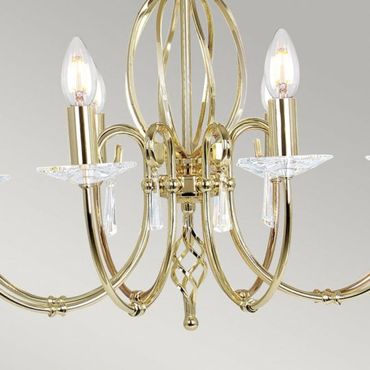 Aegean 8 Light Chandelier with a Polished Brass finish