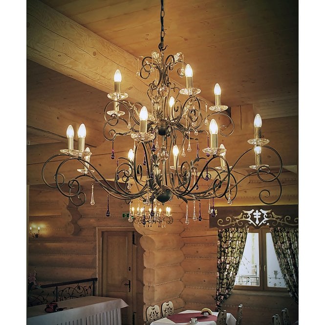 Amarilli 15 Light Chandelier with a Bronze finish