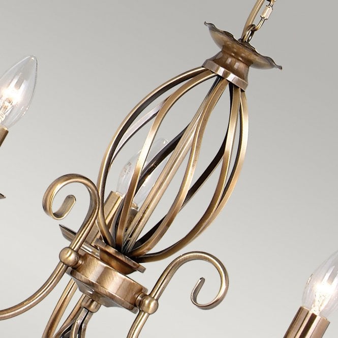Artisan 3 light Chandelier in a  Aged Brass finish