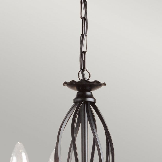 Artisan 3 light Chandelier in a Black finish