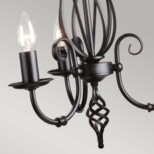 Artisan 3 light Chandelier in a Black finish