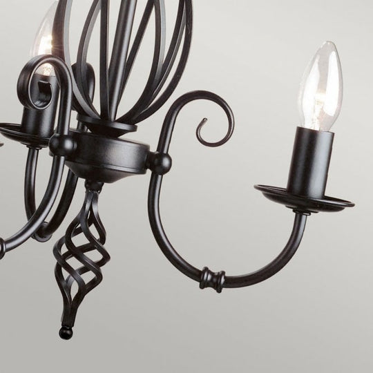 Artisan 3 light Chandelier in a Black finish