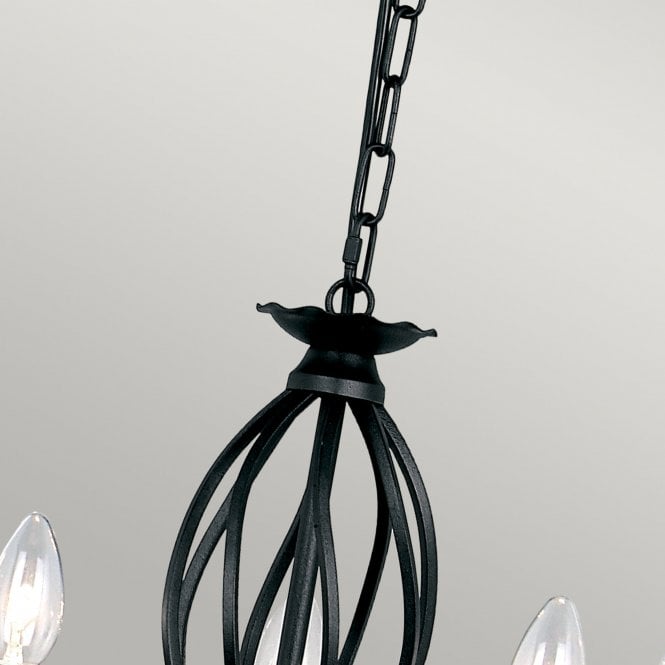 Artisan 5 light Chandelier in a  Black finish