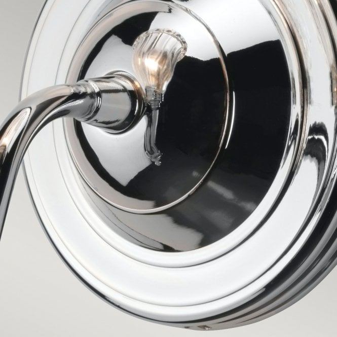 Bathroom Carroll2 wall light with a Polished Chrome finish