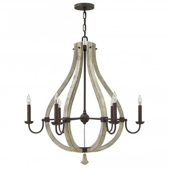 Middlefield 6Lt Chandelier Bronze Finishes