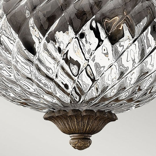 Plantation 2Lt Small Flush Pearl Bronze