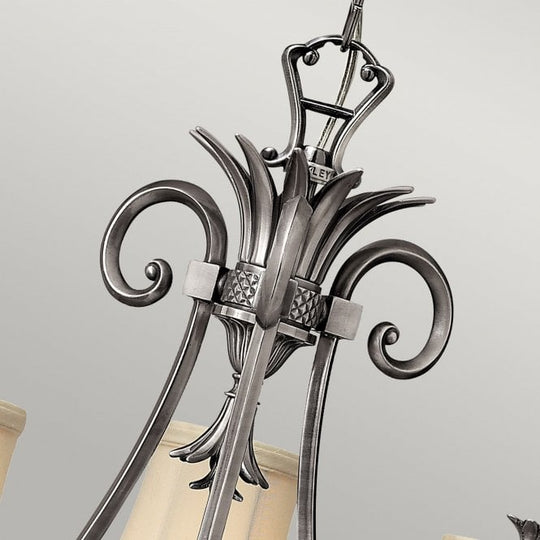 Plantation 3Lt Chandelier Polished Antique Nickel