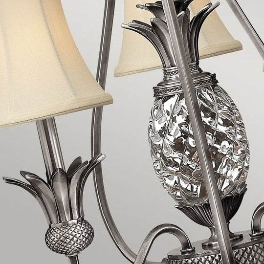 Plantation 3Lt Chandelier Polished Antique Nickel
