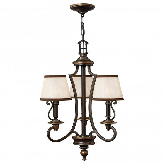 Plymouth 3Lt Chandelier Olde Bronze