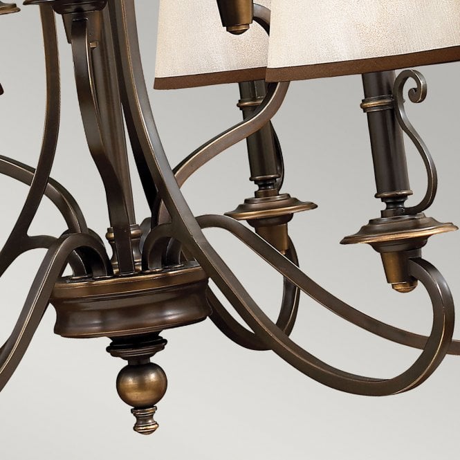 Plymouth 9Lt Chandelier Olde Bronze