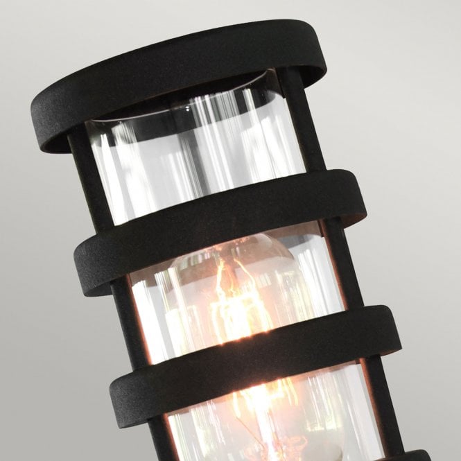 Hornbaek Pedestal Lantern in a black finish