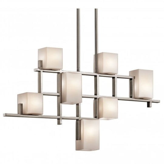 City Lights 7Lt Linear Chandelier Classic Pewter