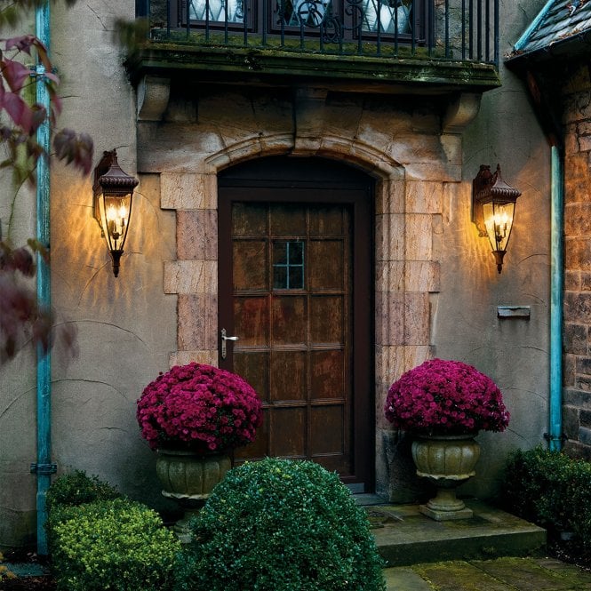 Venetian Rain Medium Wall Lantern Brushed Bronze