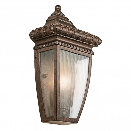 Venetian Rain Half Wall Lantern Brushed Bronze