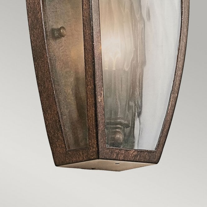 Venetian Rain Half Wall Lantern Brushed Bronze