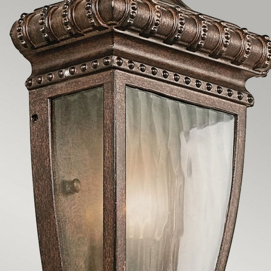 Venetian Rain Half Wall Lantern Brushed Bronze