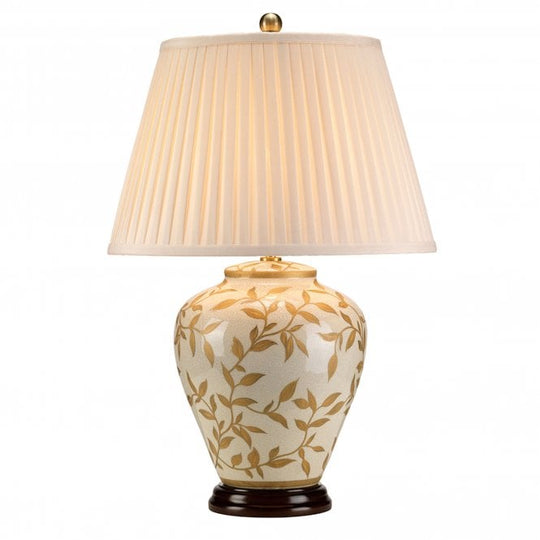 Brown/Gold Leaves Table Lamp