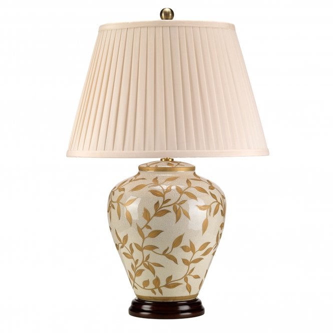 Brown/Gold Leaves Table Lamp