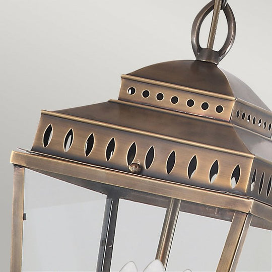 Mansion House Chain Lantern in a Brass finish