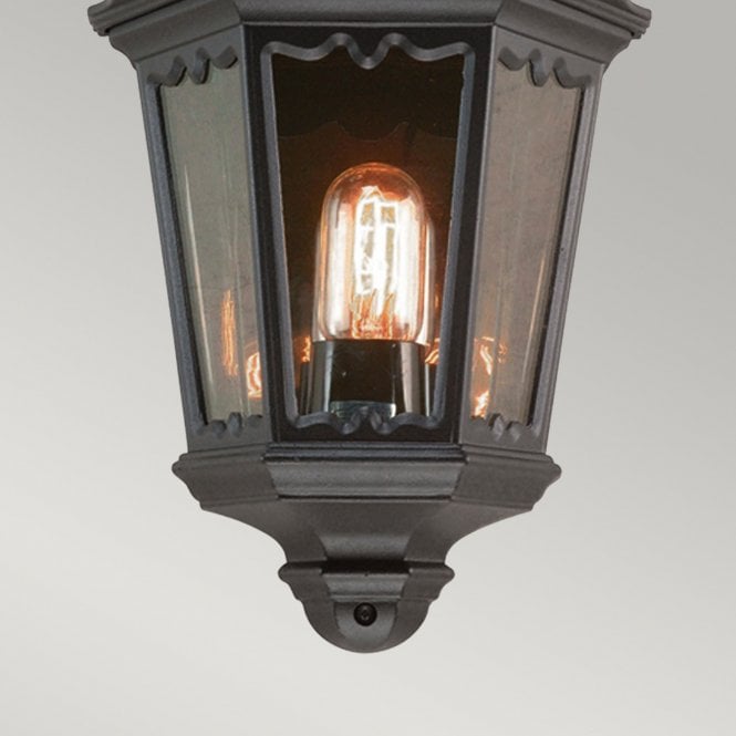 Medstead Half Lantern with a black finish