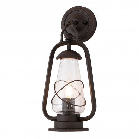 Miners Wall Lantern in an old bronze finish