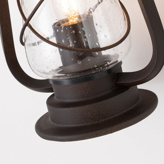 Miners Wall Lantern in an old bronze finish