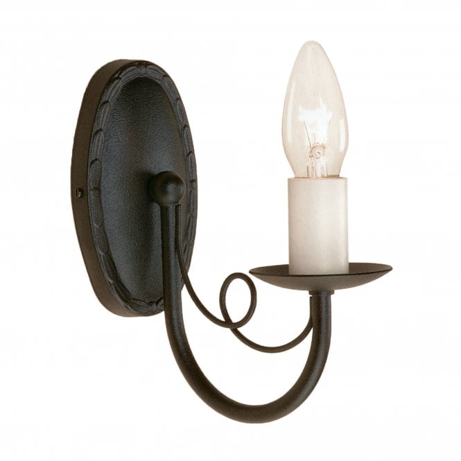 Minster 1Lt Wall Light with a Black finish