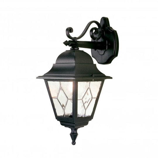 Norfolk Down Wall Lantern in a black finish
