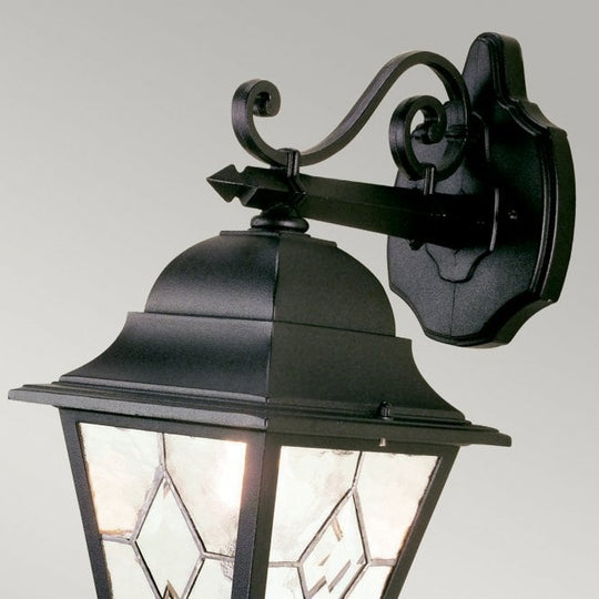 Norfolk Down Wall Lantern in a black finish