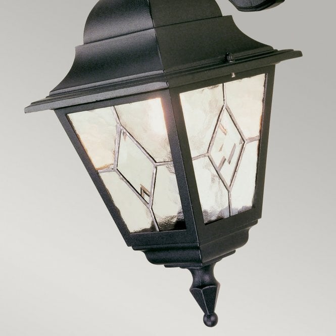 Norfolk Down Wall Lantern in a black finish