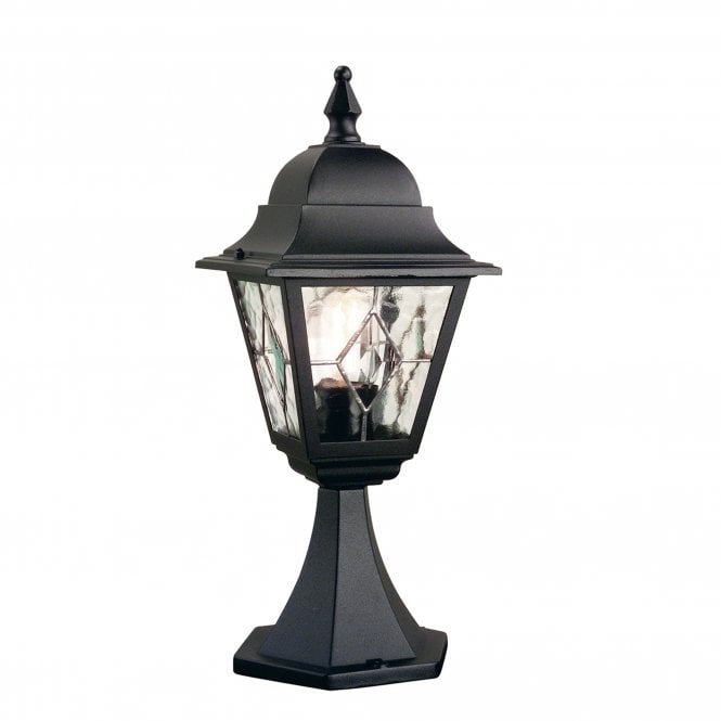Norfolk Pedestal Lantern in a black finish
