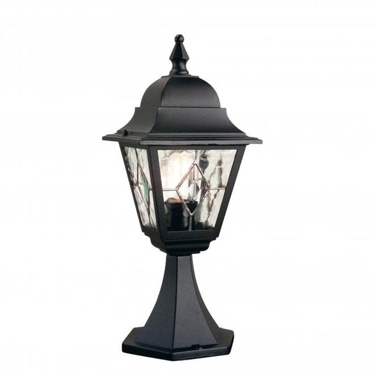 Norfolk Pedestal Lantern in a black finish