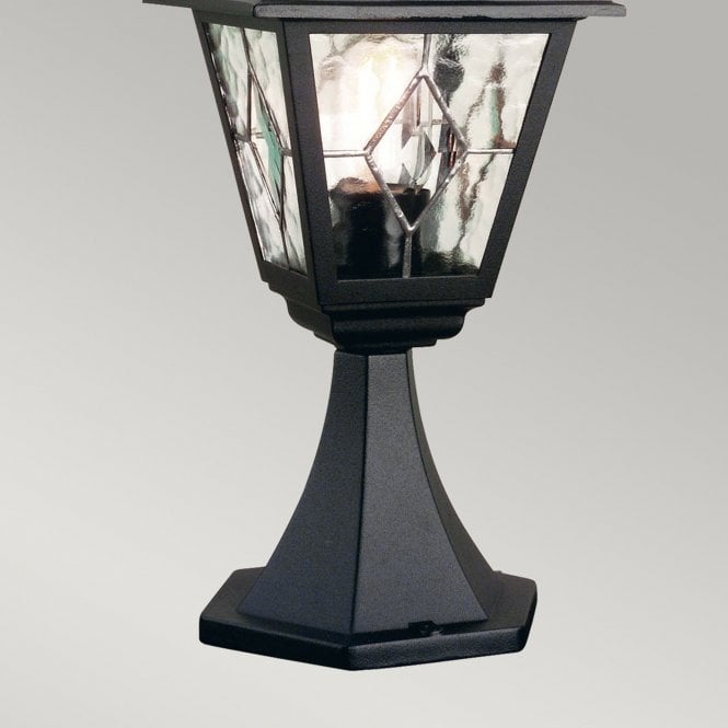 Norfolk Pedestal Lantern in a black finish