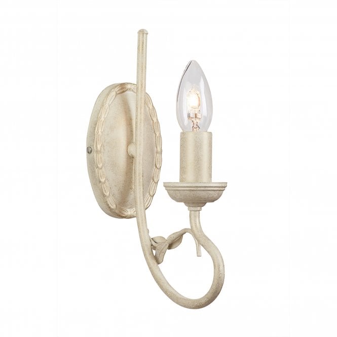 Olivia 1 candle Wall Light with Ivory/Gold finish